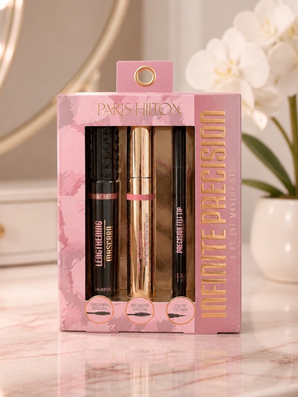 Paris Hilton Infinite Precision 3-Piece Eye Makeup Set New